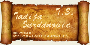 Tadija Surdanović vizit kartica